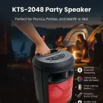 KTS-2048 + 8 Inch + Bluetooth Karaoke Speaker + RGB LED Party Light + Best Price in Pakistan