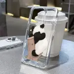 Sleeping Panda Clear Acrylic iPhone Case – Shockproof Anti-Scratch Crystal Transparent TPU Cover