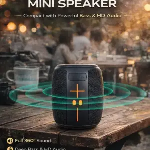 KTS-2310 Portable Wireless Bluetooth Speaker - RGB LED Mood Lighting - High-Bass Hi-Fi Sound - 800mAh Rechargeable Battery - Built-in Mic for Hands-free Calls