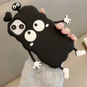 3D Black Eyes Cartoon Case