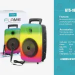 GTS-1802, Flame Speaker GREATNICE GTS-1802 FLAME Portable Bluetooth Speaker - 8 Inch Large Woofer - RGB Flame Light Effect - Supports Karaoke Mic, FM Radio, TWS, USB & TF Card
