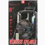 CRight KTS-1175 Wireless Portable Party Speaker - 8 Inch Big Woofer - High Power Bass - RGB LED Lights - Wireless Bluetooth, USB, SD Card & AUX Suppor