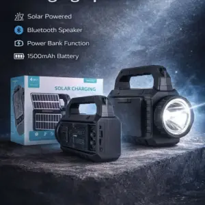GTS-2227 + 4 Inch + Bluetooth Speaker + Solar Powered & Torch Light + Best Price in Pakistan