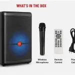 KTS-1281 15 Inch Portable Bluetooth Speaker with Wireless Microphone, Karaoke, RGB Flash Light, FM Radio, USB/SD & Remote Control