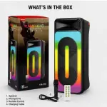 KTS-1762 8 Inch Flame Light Bluetooth Speaker with Wireless Mic | RGB LED | USB/TF/AUX/FM | Rechargeable Karaoke Speaker