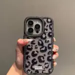 Black Cheetah Studded Case