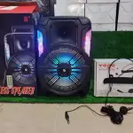 KTS-1175 8 Inch Wireless Bluetooth Speaker with Remote + Yoga DM-193 Headset Microphone -  Ramzan Combo Deal