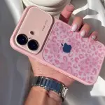 Pink Cute Cheetah Glitter Case