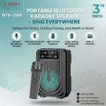 GTS-2158 + 3 Inch + Bluetooth Speaker + RGB LED Light & Deep Bass + Best Price in Pakistan