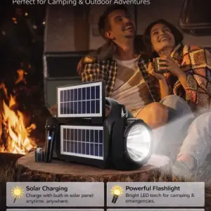 KTS-2202 + 3 Inch + Bluetooth Speaker + Dual Solar Panels & High Bass + Best Price in Pakistan