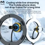 MEMO DLA6 Mobile Phone Radiator Phone Cooling Fan Case Cold Wind Handle Fan for PUBG Mobile Gaming Phone Cooler Phone Cooling Fan Case