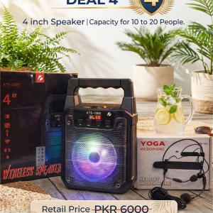 Summer Special Deal #4: KTS-1085 4" Portable Wireless Speaker + Yoga DM-193 Professional Headset Microphone