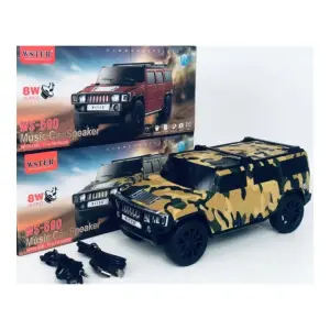 WS-590 Car Model Bluetooth Speaker with FM, USB, SD Card, Wireless Portable Speaker – 10W Sound