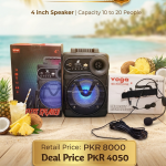 Summer Deal #5: KTS-1512 4" Wireless Rechargeable Speaker + Yoga DM-193 Professional Headset Mic