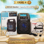 Summer Deal #6: GreatNice GTS-1283 6.5" Portable Wireless Speaker + Yoga DM-193 Headset Microphone Combo