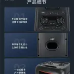 BTS-2225 Bluetooth Party Speaker Dual 8 Inch 100W with Wireless Mic RGB LED | Portable Karaoke Speaker Big Bass USB AUX RGB LED speaker outdoor sound system