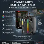 Wireless Bluetooth Speaker 8″ with Microphone | Portable KTS‑2406 | Karaoke & Party Sound Rechargeable Speaker Outdoor Bluetooth Speaker.