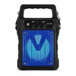 KTS-1706 4 Inch Portable Wireless Speaker with Solar Charging, Bluetooth, FM Radio, USB & TF Card, Rechargeable Battery, LED Light