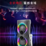 KTS-1860 Bluetooth Speaker with Wireless Mic 40W Dual 6.5 Inch | Karaoke Party Speaker RGB LED USB AUX FM Portable