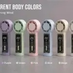 Mini Fan 200 Speed Portable Rechargeable Handheld Fan with Digital Display & LED Light | Powerful Wind Low Noise Personal Cooling Fan