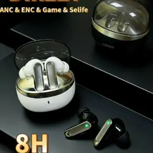IKOSON IK127 Wireless Earbuds with ANC & ENC | Deep Bass | 8 Hours Playback | Touch Control | Bluetooth In-Ear Headphones Gaming / Calls / Sports Use.