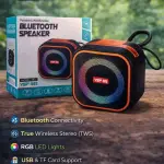 YSF-503 Mini Waterproof Bluetooth Speaker - 5.3 Wireless Connectivity - Heavy Bass HD Sound - Colorful LED Lights