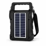 KTS-1706 4 Inch Portable Wireless Speaker with Solar Charging, Bluetooth, FM Radio, USB & TF Card, Rechargeable Battery, LED Light