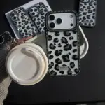 Black Cheetah Studded Case