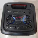BTS-1908 Bluetooth Speaker 60W Dual 8 Inch with 2 Wireless Mics & Remote RGB LED | Karaoke Party Speaker USB TF AUX TWS karaoke speaker outdoor sound system.