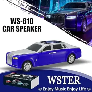WS-610 Luxury Sedan Bluetooth Speaker with LED Display, TWS Stereo, FM, USB, TF Card, Handsfree Call – Portable Wireless Speaker car speaker sedan speaker