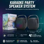 GTS-2009 + 3 Inch + Bluetooth Karaoke Speaker + Dual Wireless Mic + Best Price in Pakistan