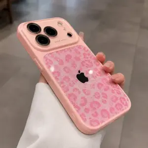 Pink Cute Cheetah Glitter Case