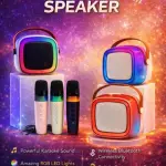 K9 Joyous Sound Wireless Karaoke Speaker - Portable Mini Bluetooth Speaker with Wireless Microphone - 360 Degree RGB LED Lighting - High Fidelity Stereo Sound