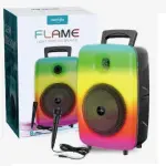 GREATNICE GTS-1802 FLAME Portable Bluetooth Speaker - 8 Inch Large Woofer - RGB Flame Light Effect - Supports Karaoke Mic, FM Radio