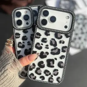 Black Cheetah Studded Case