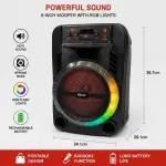 KTS-2199 Wireless Bluetooth Speaker With Mic | Portable Karaoke Speaker | High Bass Sound | USB, TF Card, AUX Support | Rechargeable