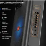 KTS-1281 15 Inch Portable Bluetooth Speaker with Wireless Microphone, Karaoke, RGB Flash Light, FM Radio, USB/SD & Remote Control