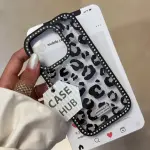 Black Cheetah Studded Case