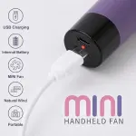 Mini Handheld Fan Portable Rechargeable USB Fan with Stand | Cute Mini Personal Cooling Fan