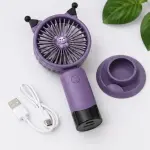Mini Handheld Fan Portable Rechargeable USB Fan with Stand | Cute Mini Personal Cooling Fan