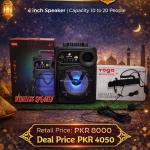 Ramzan Deal #5: KTS-1512 4" Wireless Rechargeable Speaker + Yoga DM-193 Professional Headset Mic