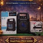 Ramzan Deal #6: GreatNice GTS-1283 6.5" Portable Wireless Speaker + Yoga DM-193 Headset Microphone Combo