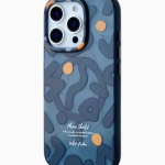 Wild-Piaka Branded iPhone Case – Black Abstract Pattern Phone Shield Cover
