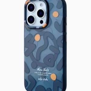 Wild-Piaka Branded iPhone Case – Black Abstract Pattern Phone Shield Cover