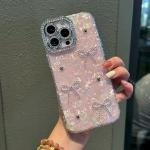 ✨ Premium Bow Crystal Diamond iPhone Case with charm