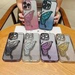 Shimmery Butterfly Glitter iPhone Case – Sparkling Slim Protective Cover (6 Colors Available)