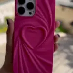 3D Heart Wave Phone Case –