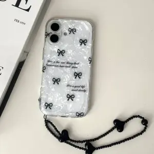 New Black Bow Case with Charm