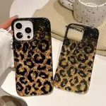 Golden Glitter Cheetah Case