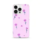 Tiny Flowers Aluminum Back iPhone Case – Shockproof Slim Fit Cover with Rubber Grip Sides
